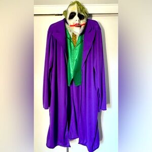 HALLOWEEN Joker Costume 2 piece adult large, includes mask